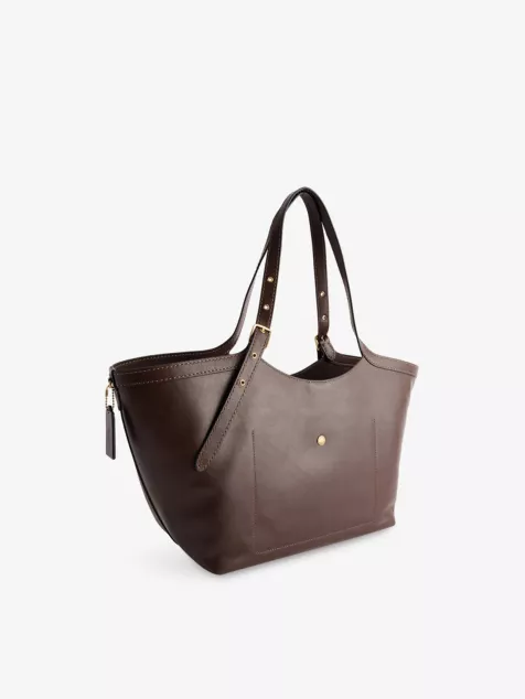 (⏰Last Day Promotion $10 OFF)-Branded Leather Tote Bag