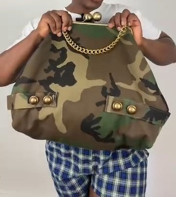 Handcrafted Camouflage Clutch Bag