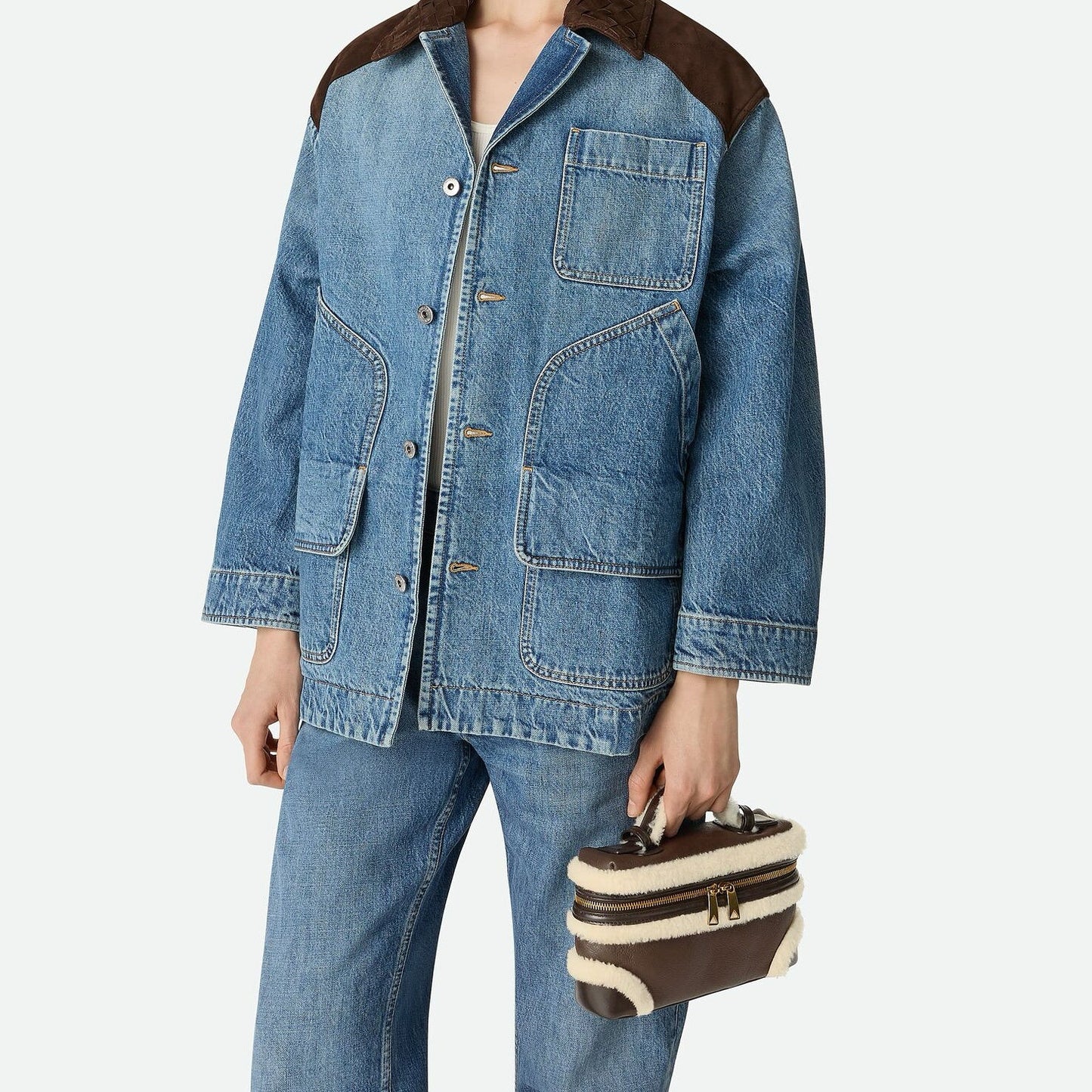 Leather Crossbody Vanity Case Bag