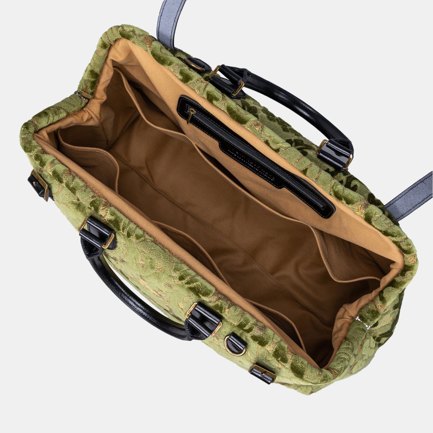 Burnout Velvet Fern Green Carpetbag