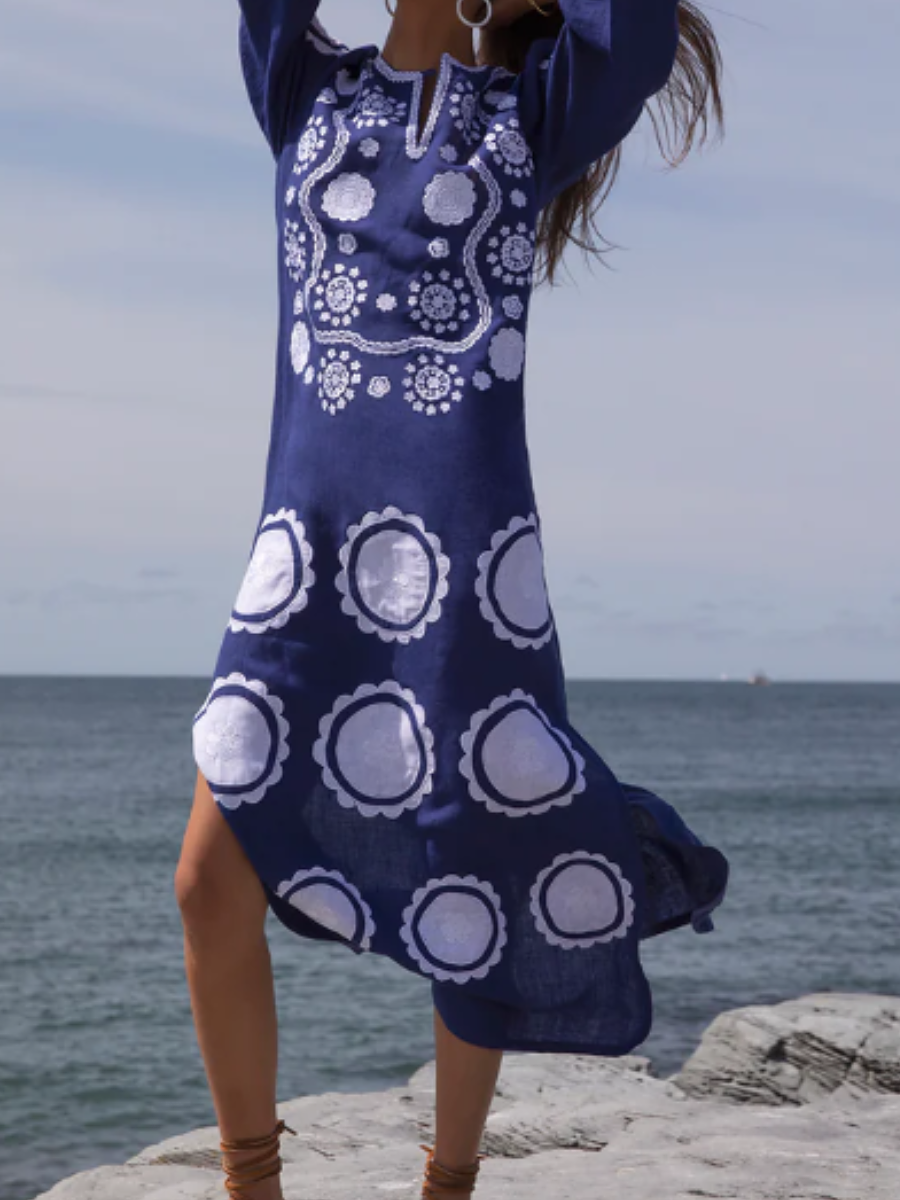 Embroidered Maxi Dress