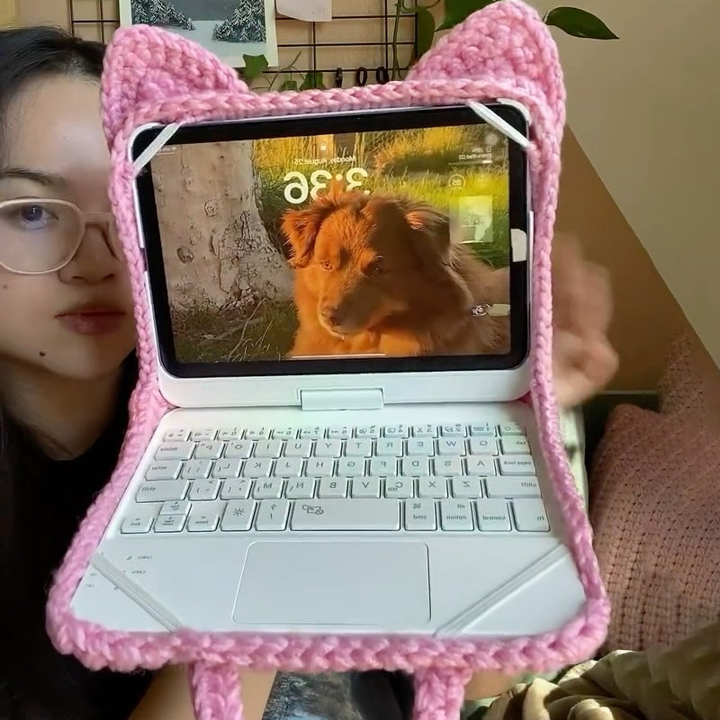 Knitted Crochet Laptop Case Bag