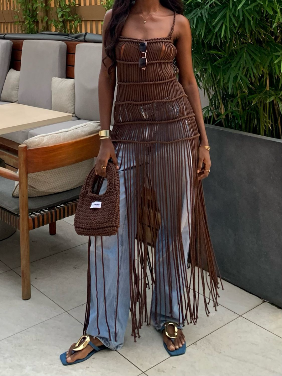 Fashion Woven Sling Dress
