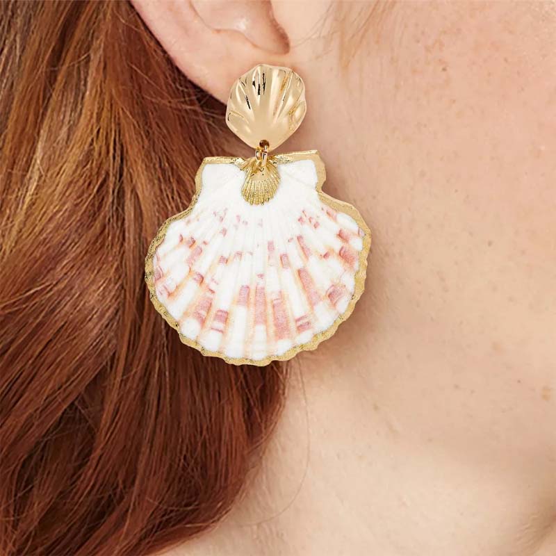 Fashion Beach Shell Starfish Sea Shell Necklace Earrings