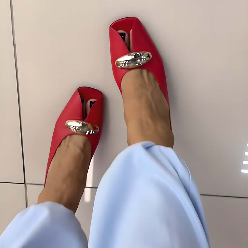 Hollow-out High-heel Slippers