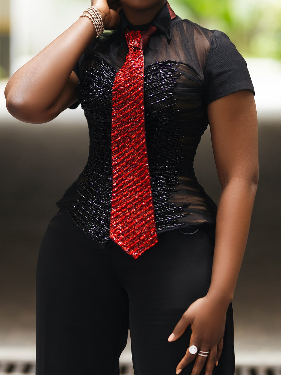 Fashion Sequin Tie