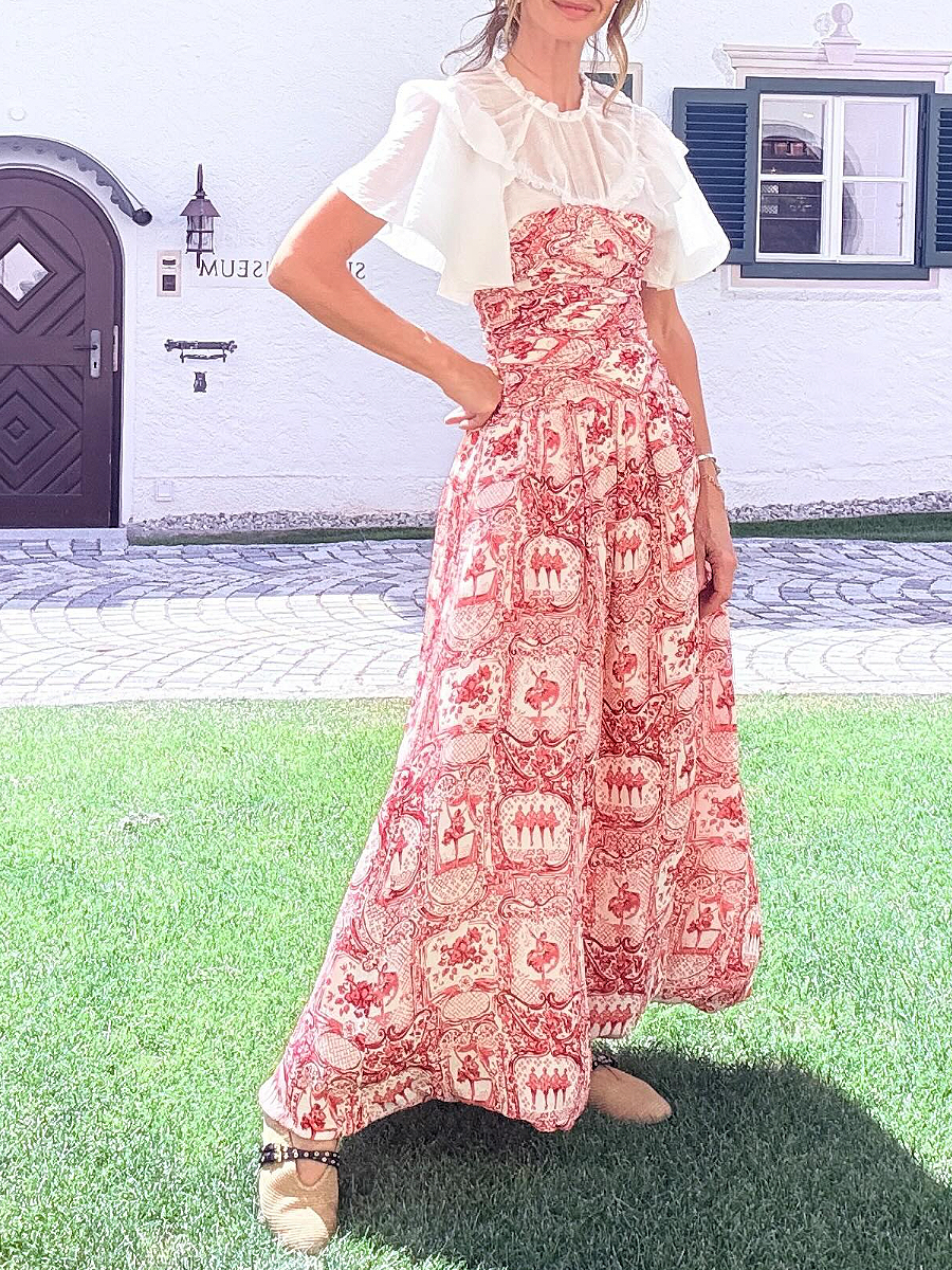 Shirt Patchwork Printed Dress