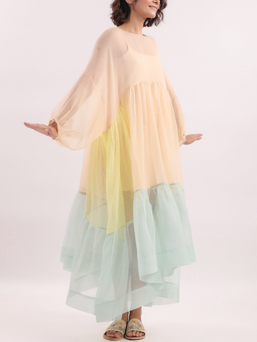 Elegant Mesh With Lined Dress