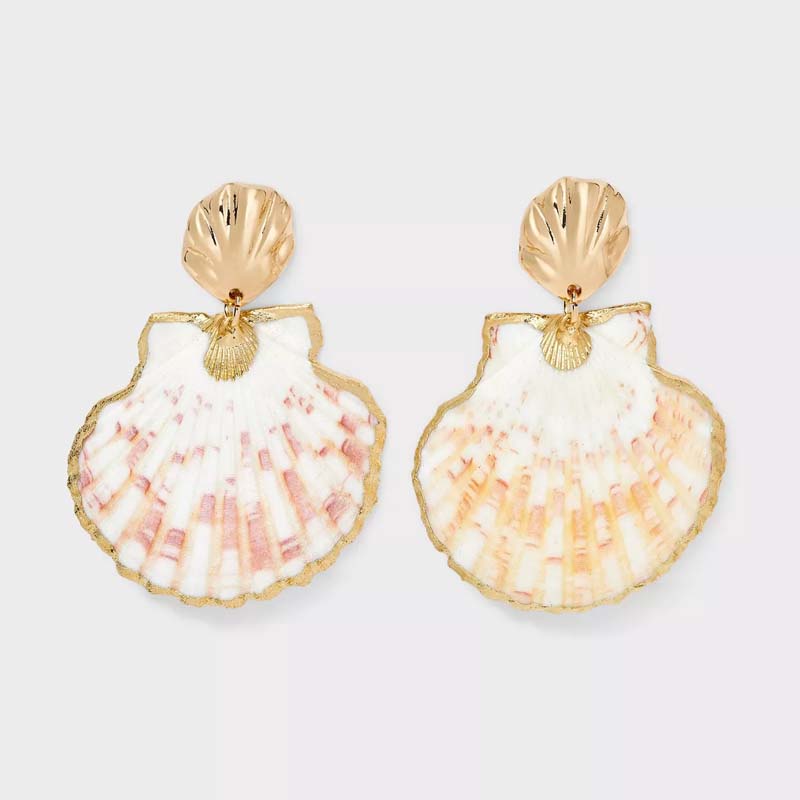 Fashion Beach Shell Starfish Sea Shell Necklace Earrings