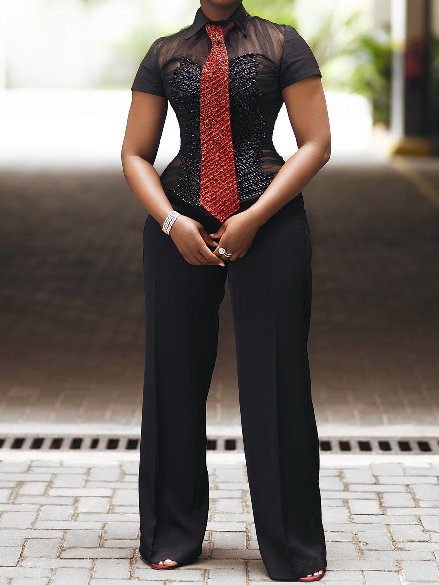 Fashion Sequin Tie