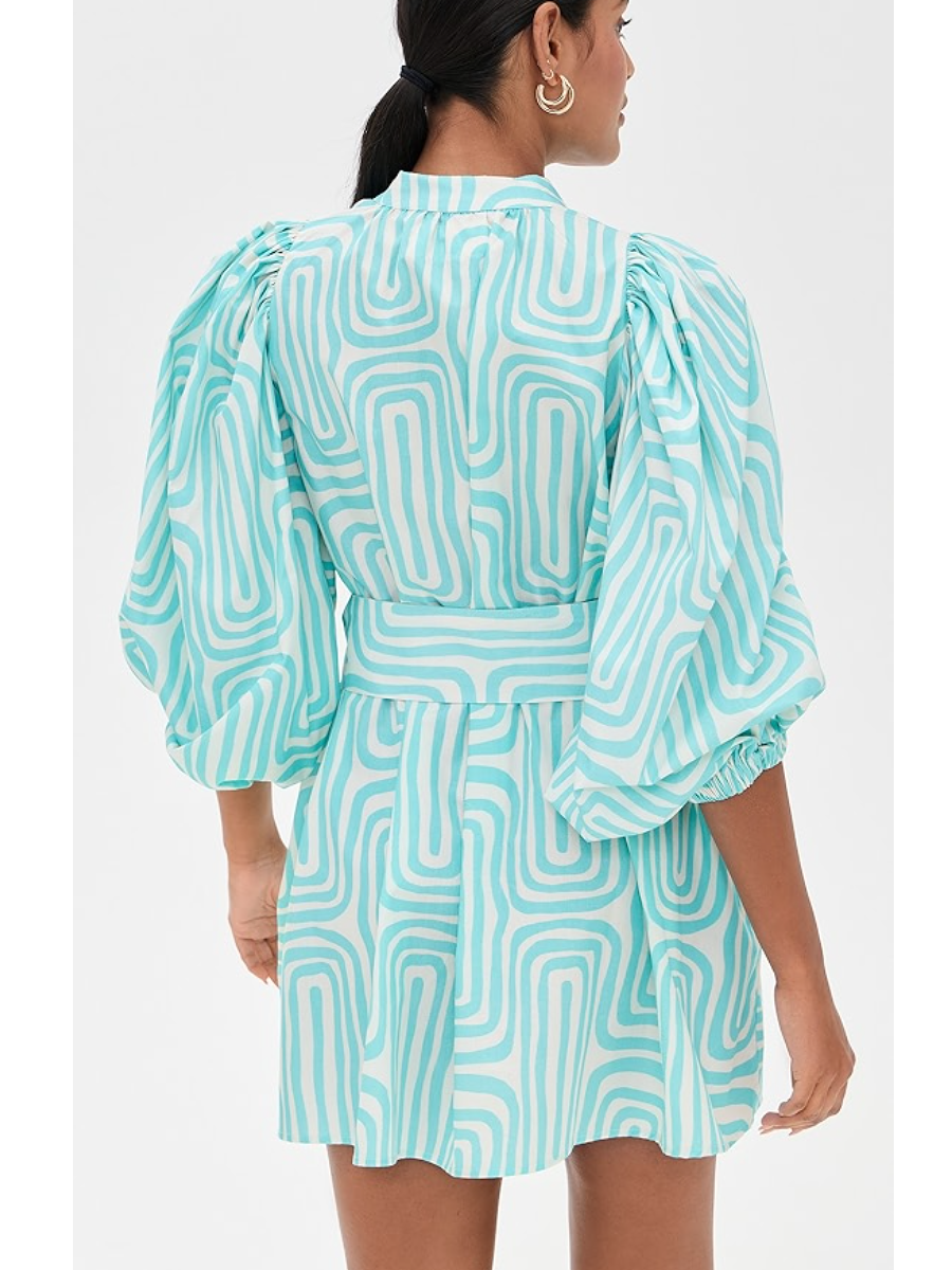 Abstract Print Mini Dress