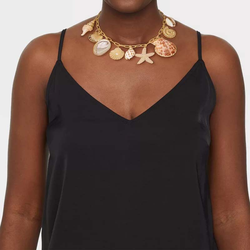 Fashion Beach Shell Starfish Sea Shell Necklace Earrings