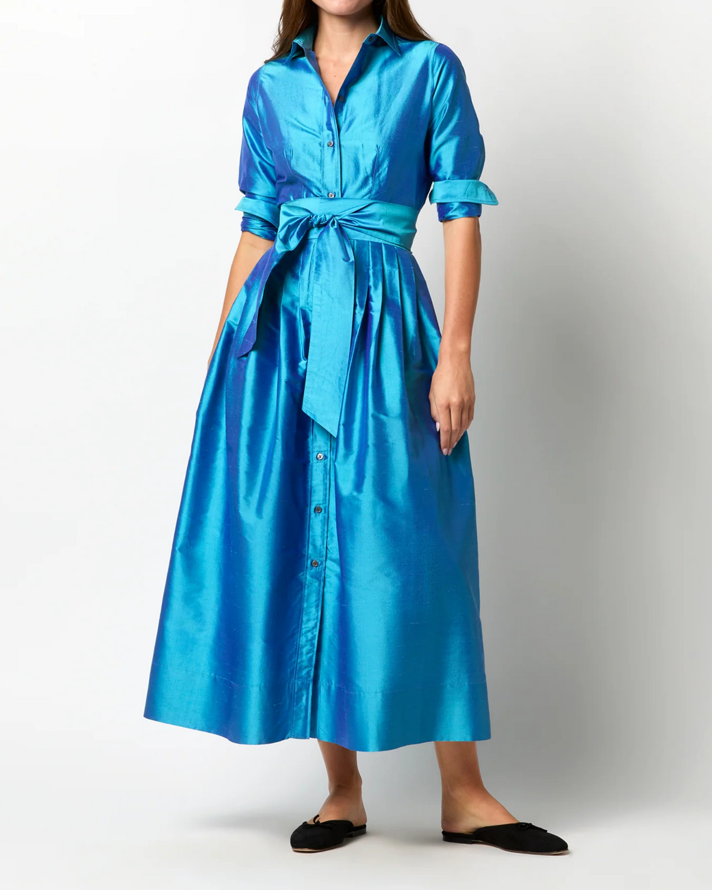 Classic Shirtwaist Maxi Dress