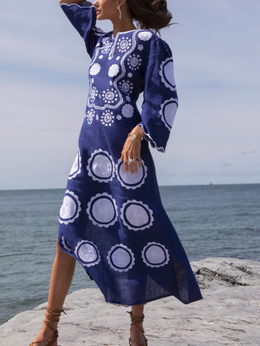Embroidered Maxi Dress
