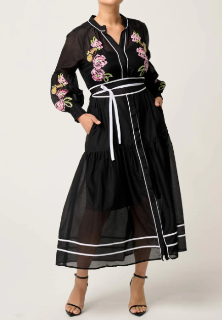 Demure Chiffon Flower Dress