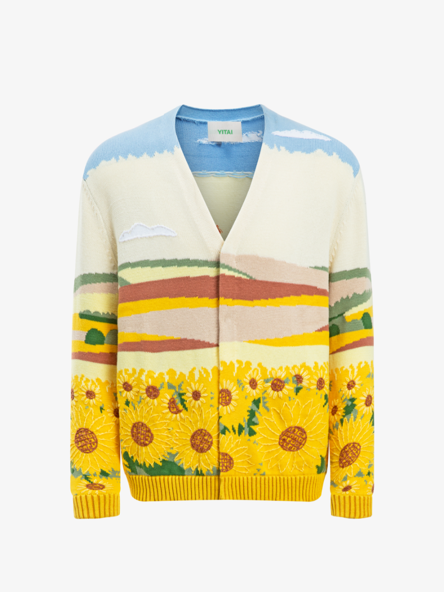 Colorful Sunflower Cardigan
