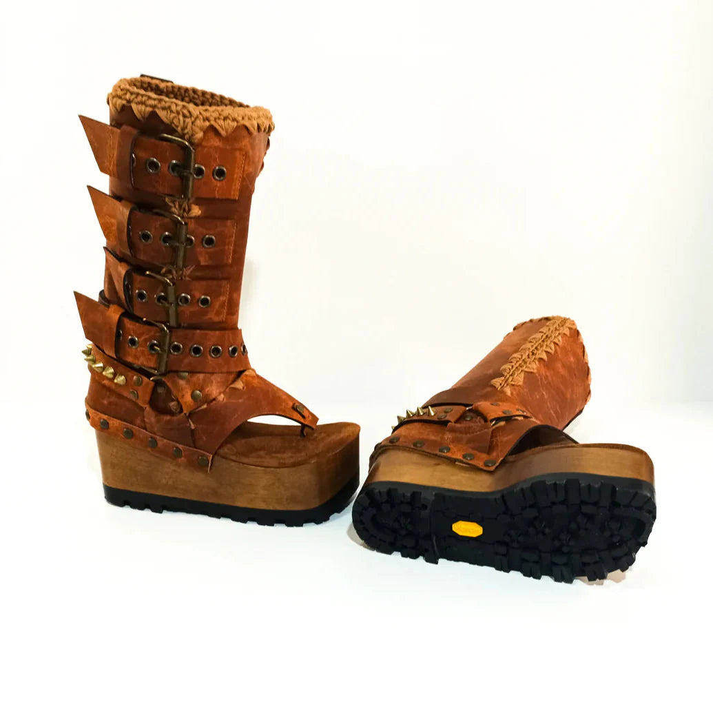 ļ¼Free shippingš„ for a limited timeļ¼Vintage Punk Platform Open - Toe Boots