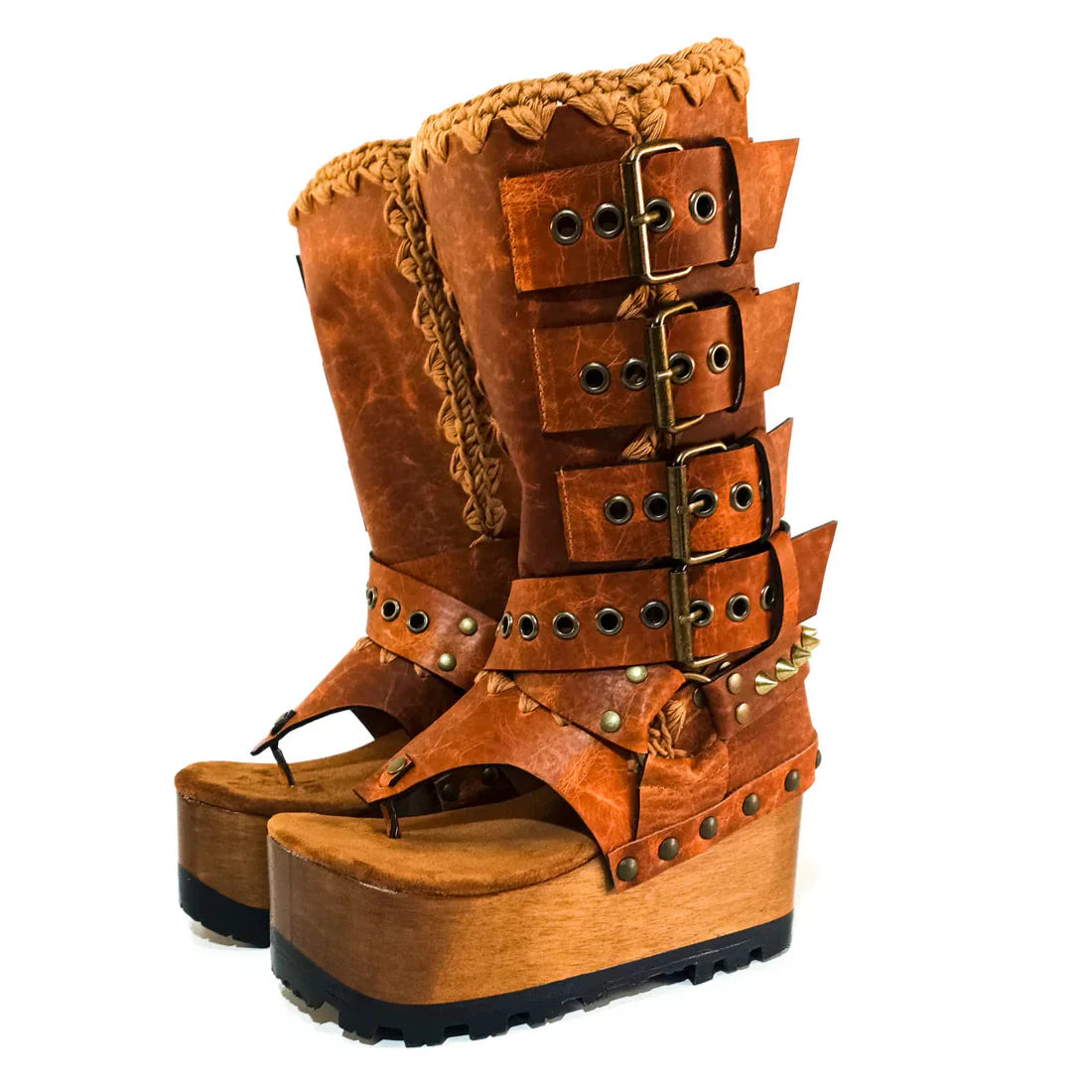 ļ¼Free shippingš„ for a limited timeļ¼Vintage Punk Platform Open - Toe Boots