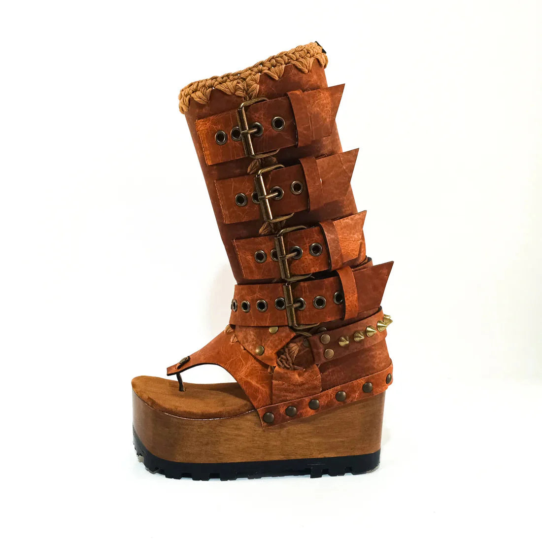 ļ¼Free shippingš„ for a limited timeļ¼Vintage Punk Platform Open - Toe Boots
