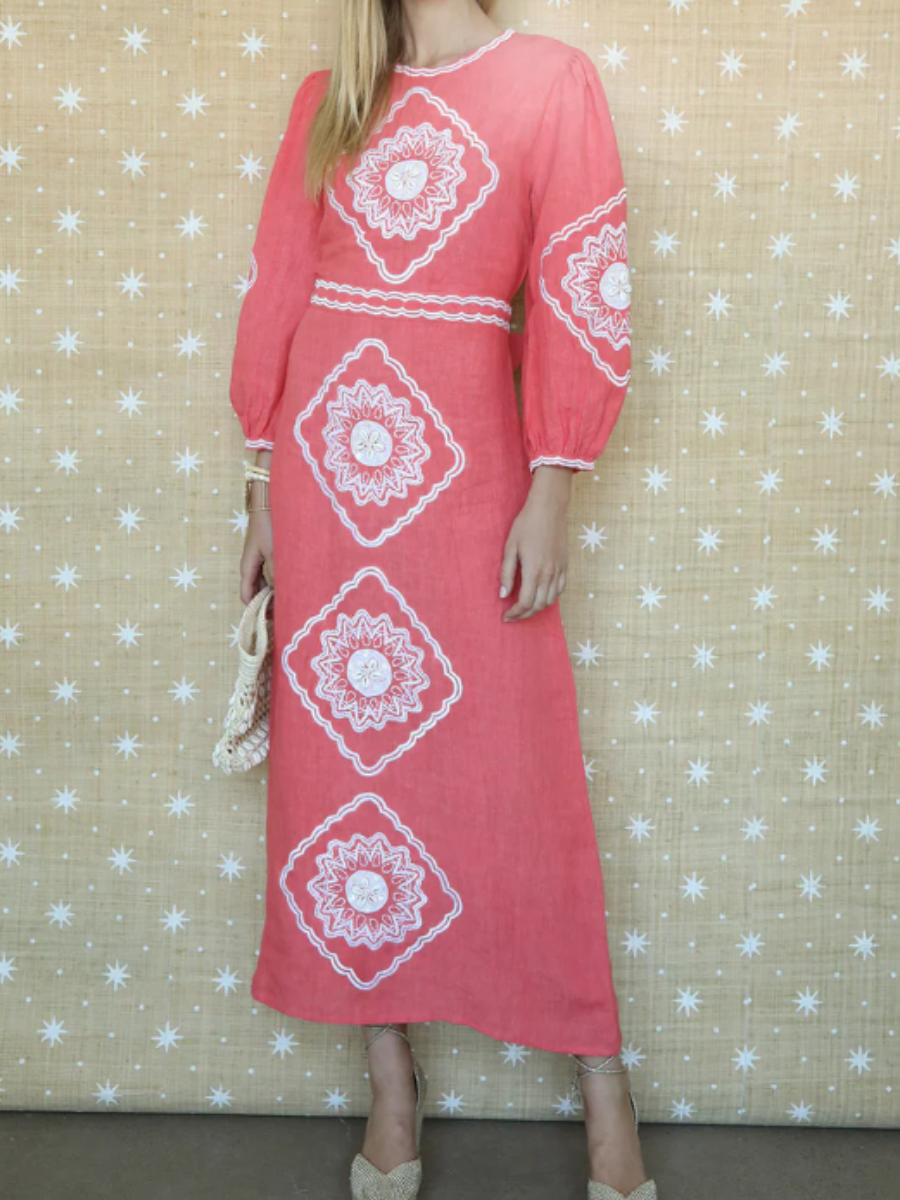 Embroidered Maxi Dress