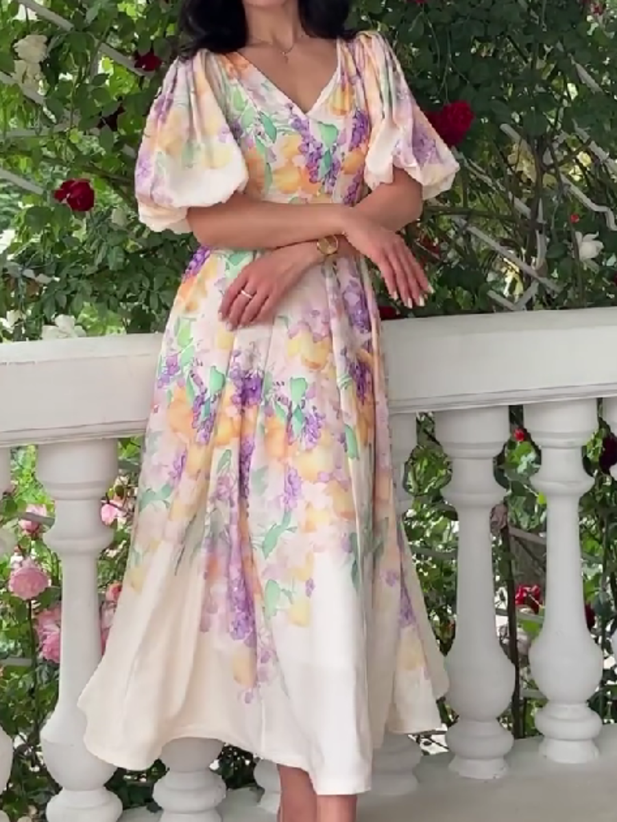 Elegant Printed Dress