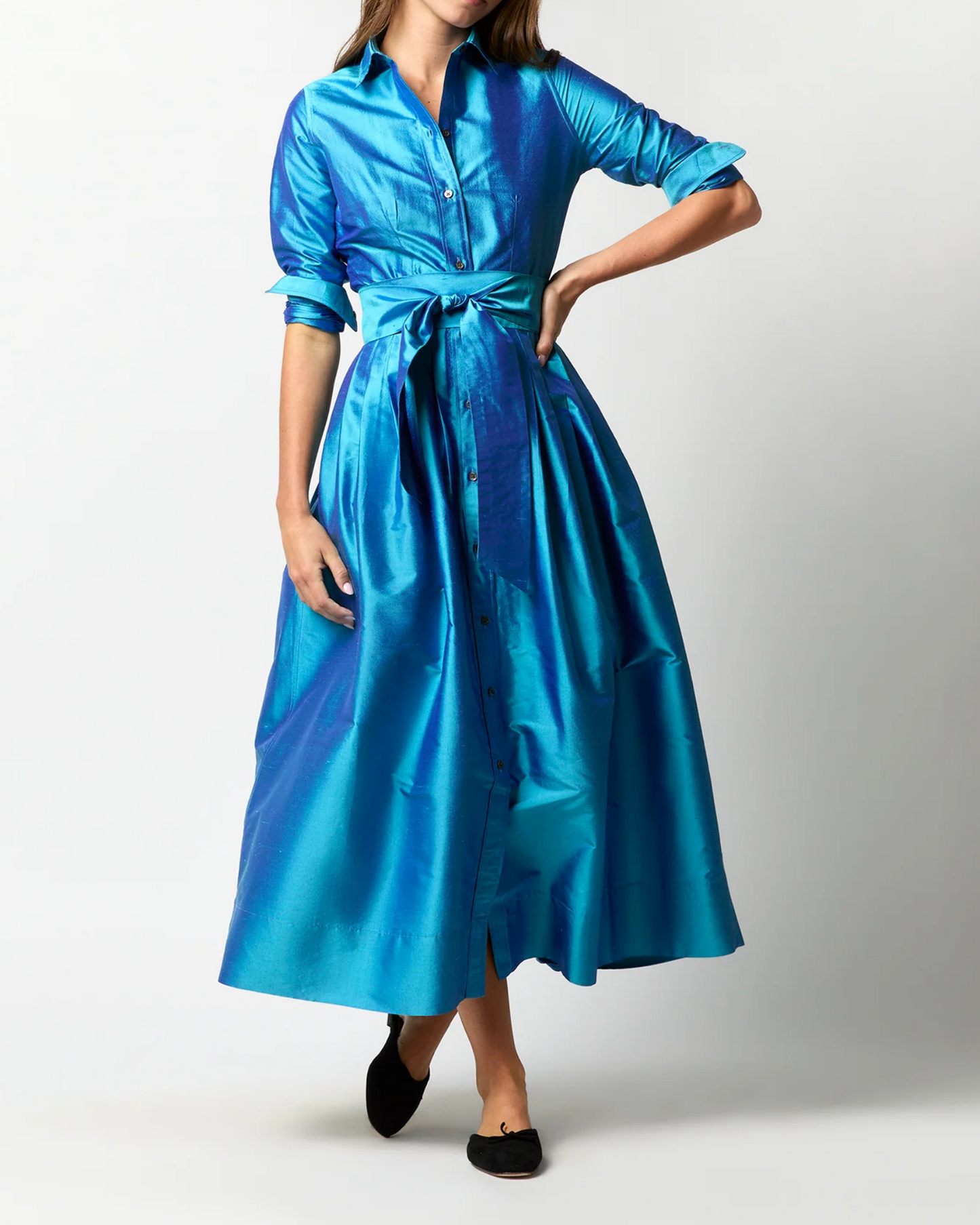Classic Shirtwaist Maxi Dress