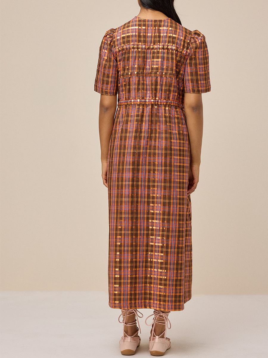 Printed Check Dress