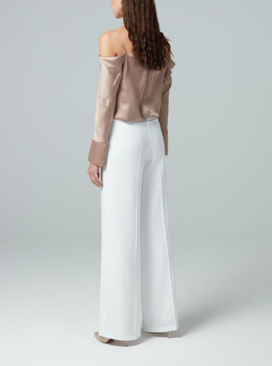 Mid Waist Crepe Pants