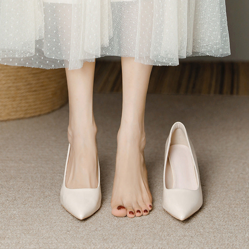 Pointed Toe Chunky Heels