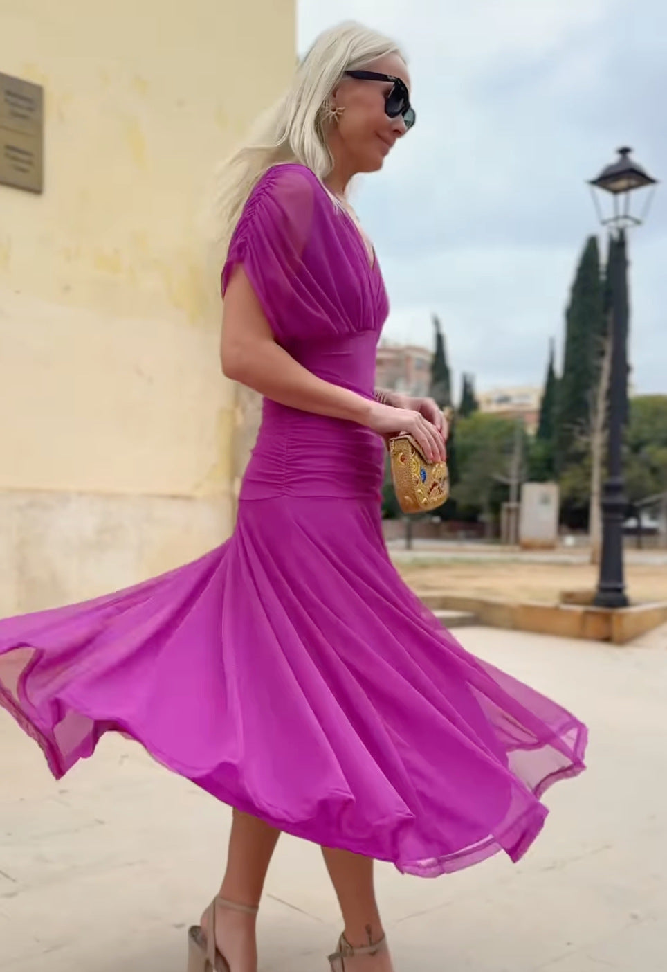 The Demure Mesh Occasion Dress