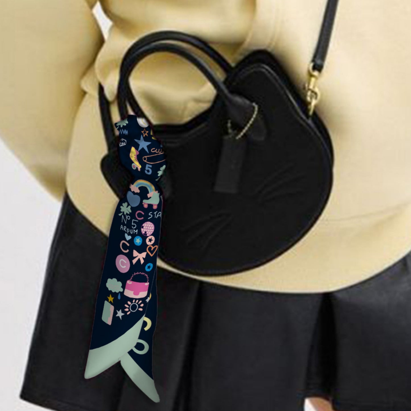 Mulberry silk Scarf hair ribbons for hair handbag scarf Tie Bundle Scarf Neckerchief Head Scarf for women