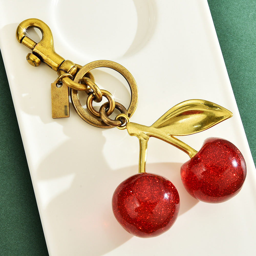 Cherry Keychain Bag Purse Charms For Handbags