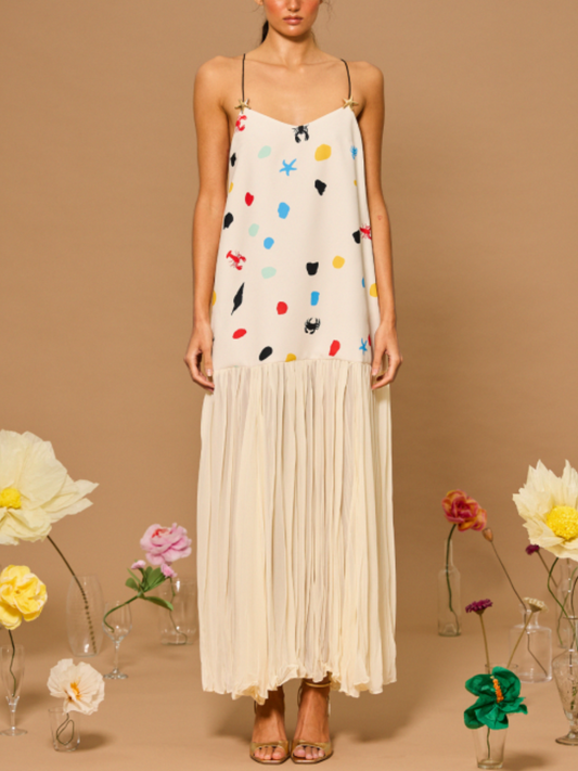 Sling-Print Maxi Dress