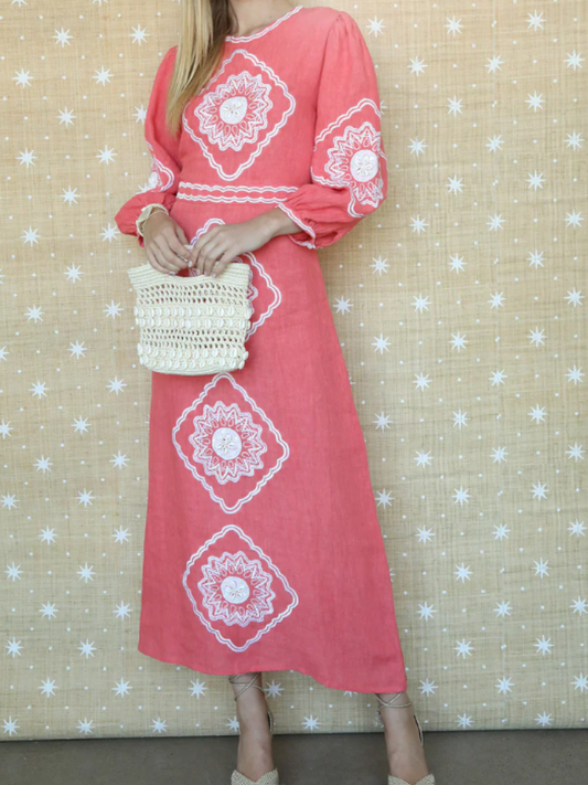 Embroidered Maxi Dress