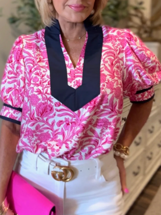 Floral Short Sleeve Top