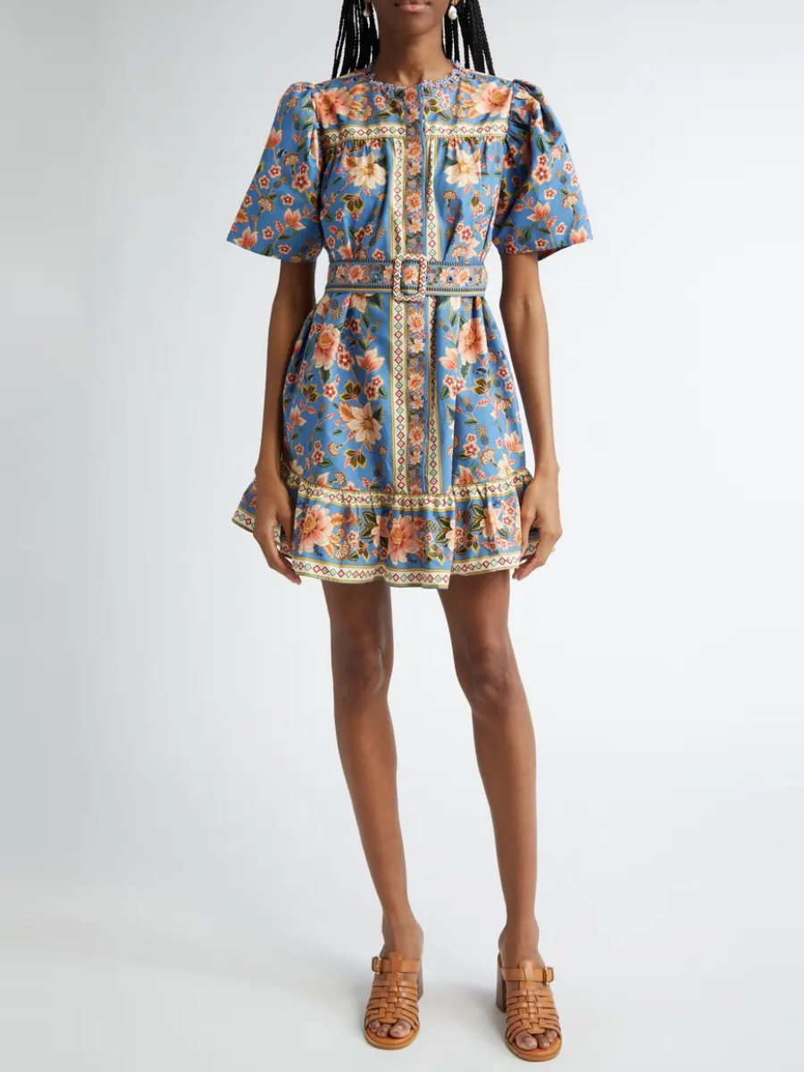 Super Bloom Tapestry Cotton Dress