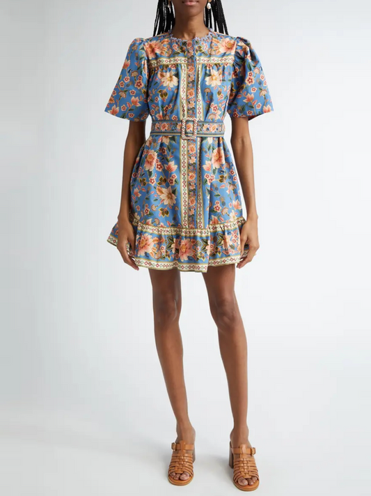 Super Bloom Tapestry Cotton Dress