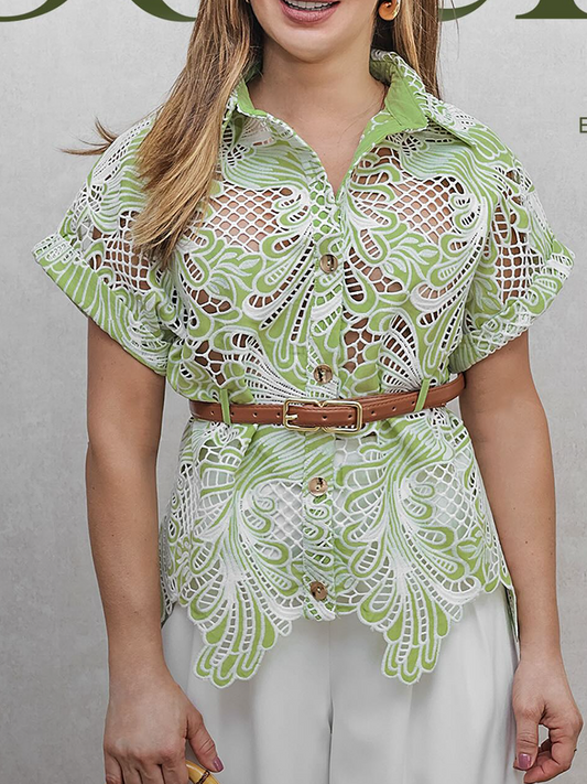Cutout-Print Top