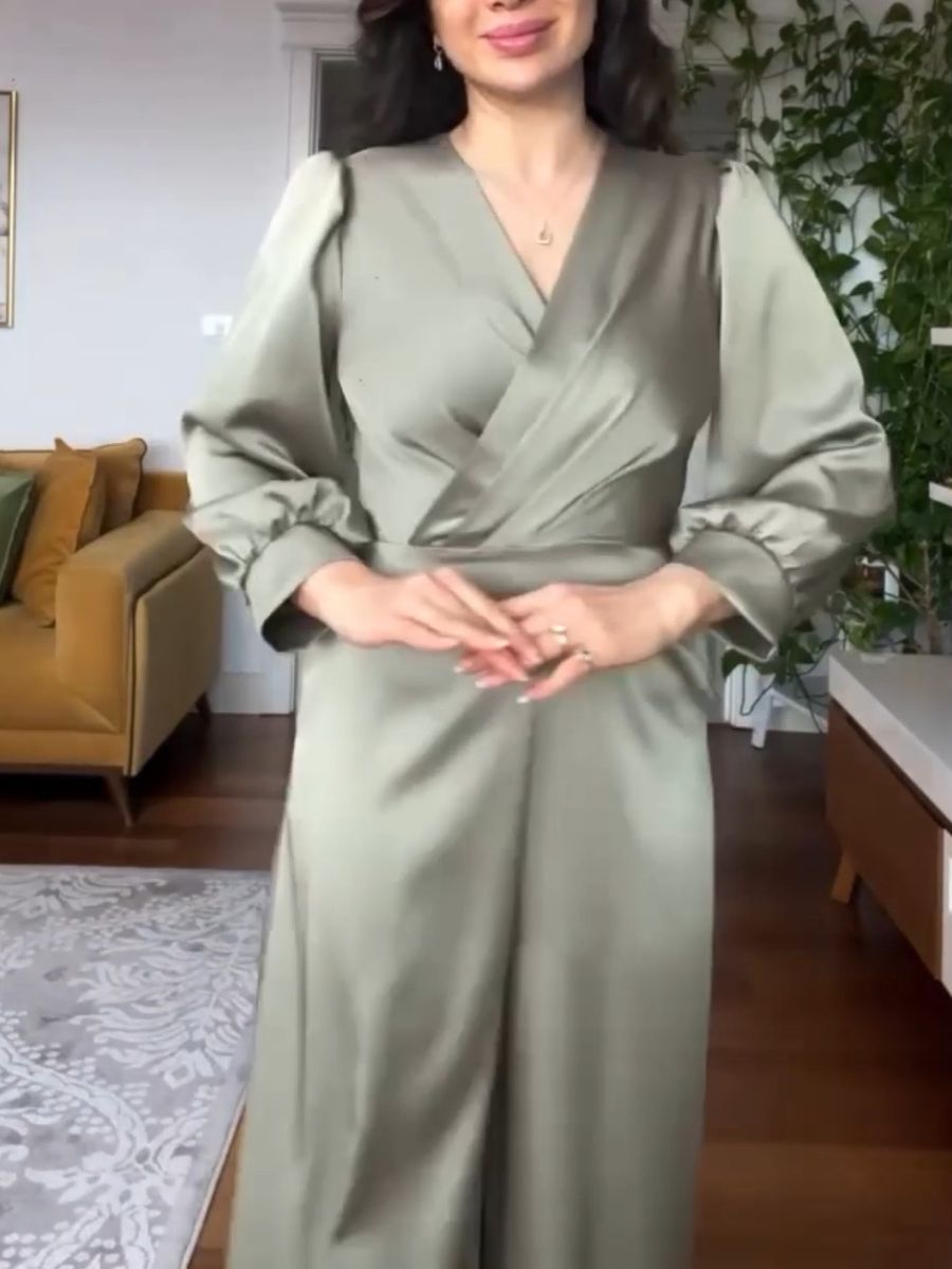 Stylish Satin Fabric Jumpsuit