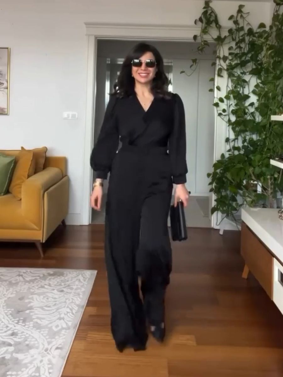 Stylish Satin Fabric Jumpsuit