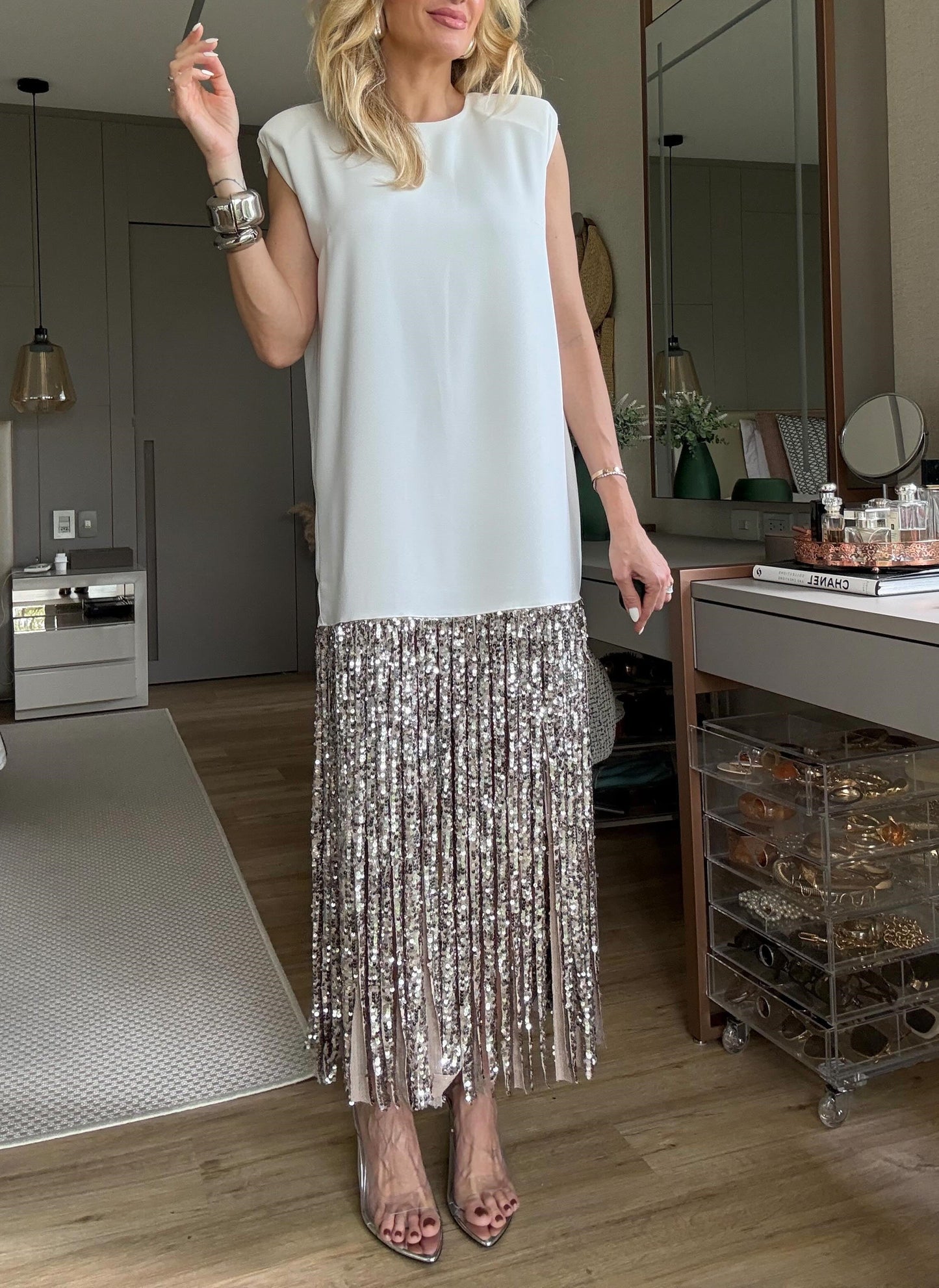 Summer Sleeveless Patchwork Fringe Dresses