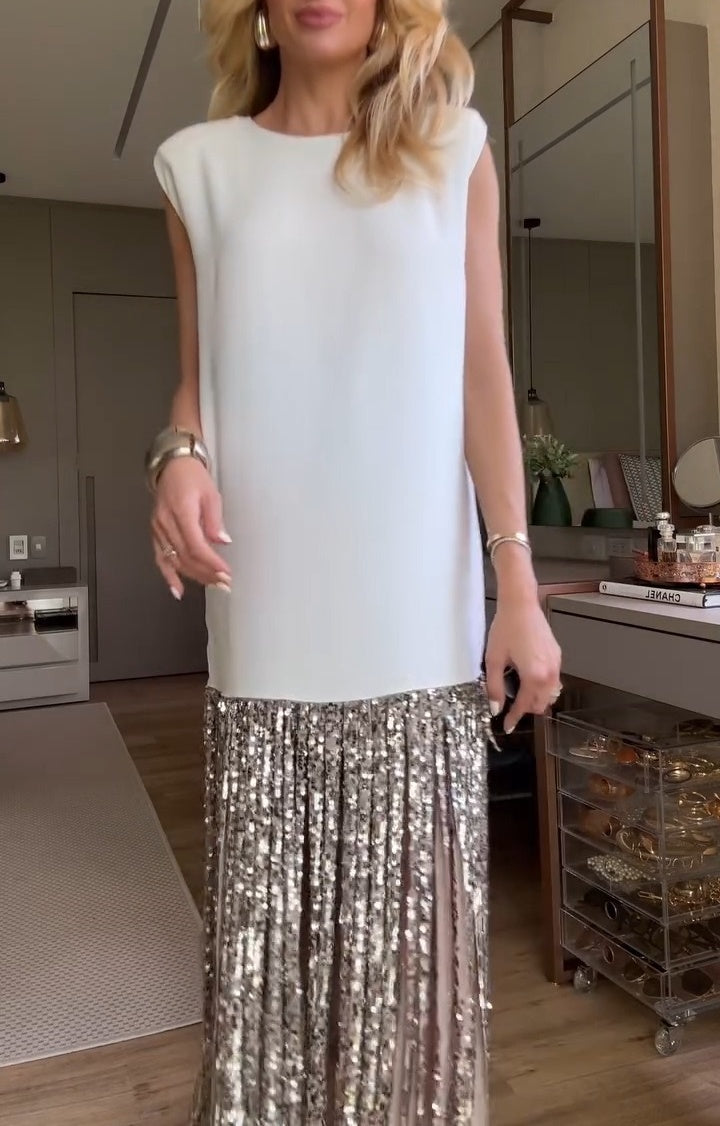 Summer Sleeveless Patchwork Fringe Dresses