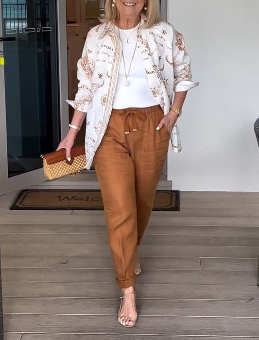 Printed Casual Two Piece Set