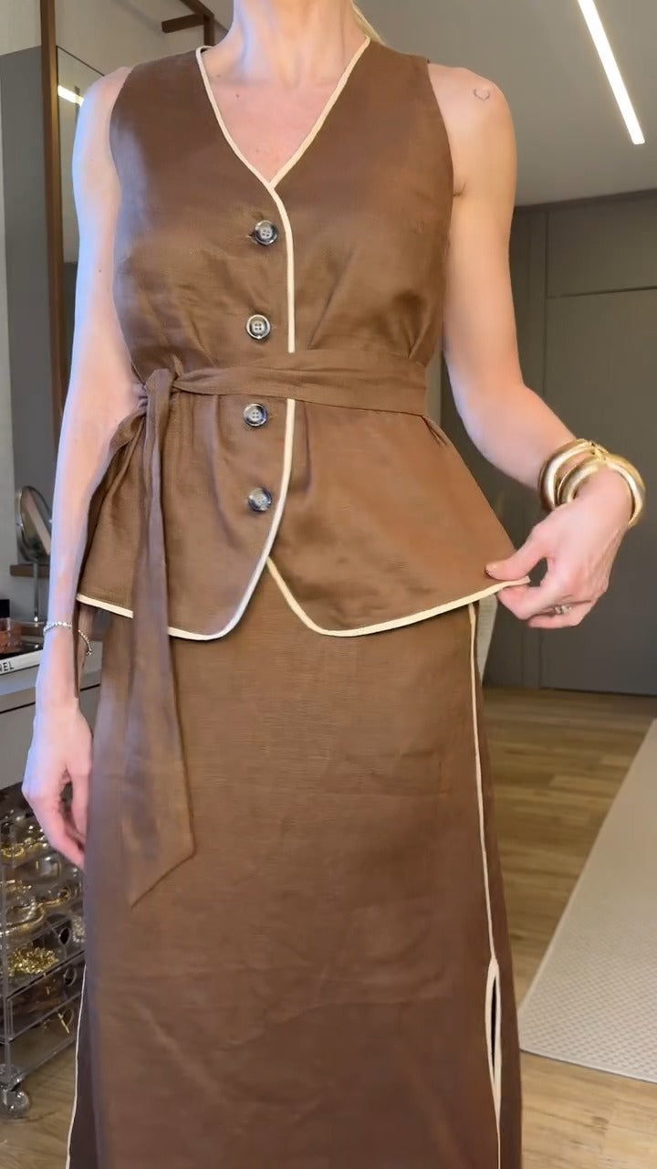 Suit Cloth Skirt Two-Piece Set