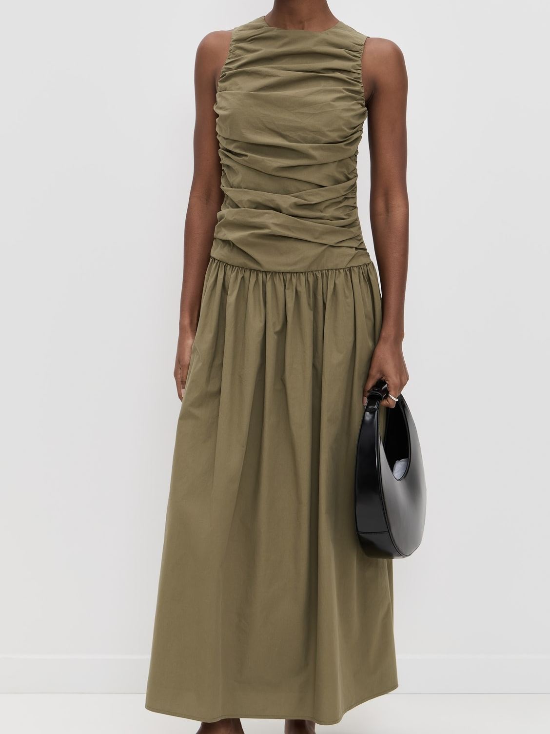 Round Neck Ruffled Dress