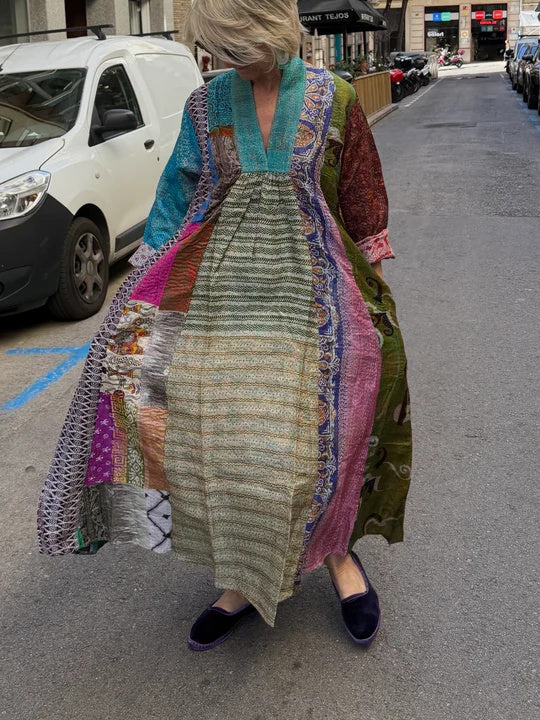 Printed Loose Midi Dress
