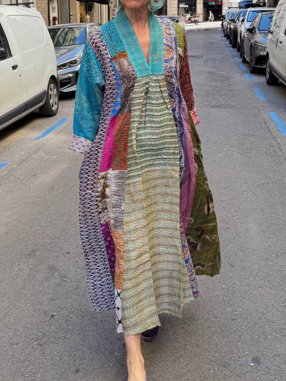 Printed Loose Midi Dress