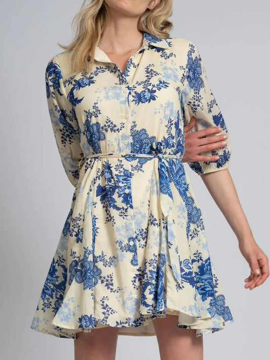 Floral Print A-line Dress