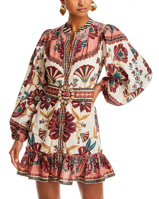 Belted Mini Shirt Dress