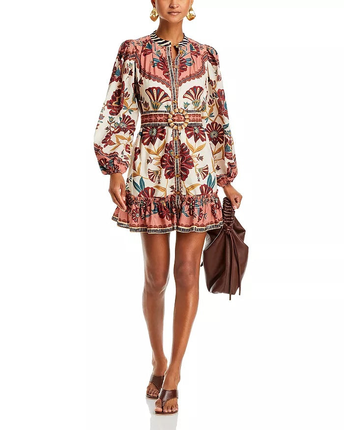 Belted Mini Shirt Dress
